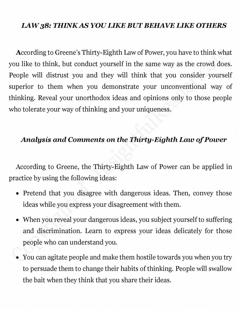The 40 laws of power
